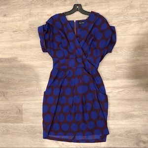 Closet London (Blu) Polka Dot Dress